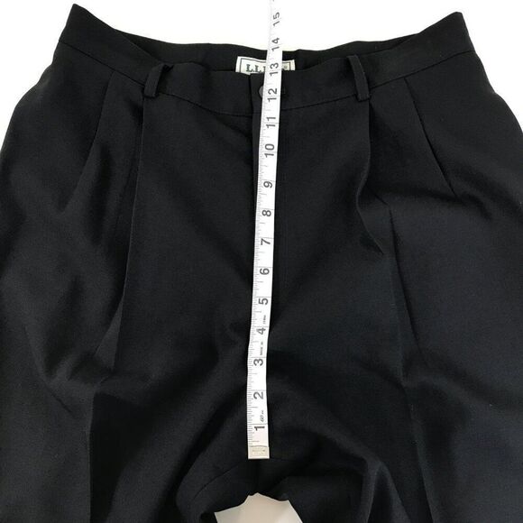 Vintage L.L. Bean High Rise Wool Trousers Women's Size 12 Black Straight Leg USA - Picture 6 of 9